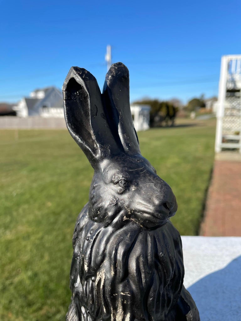 Hand-Crafted Old Garden Year Of Rabbit Garden Hare with Pricked Ears For Sale