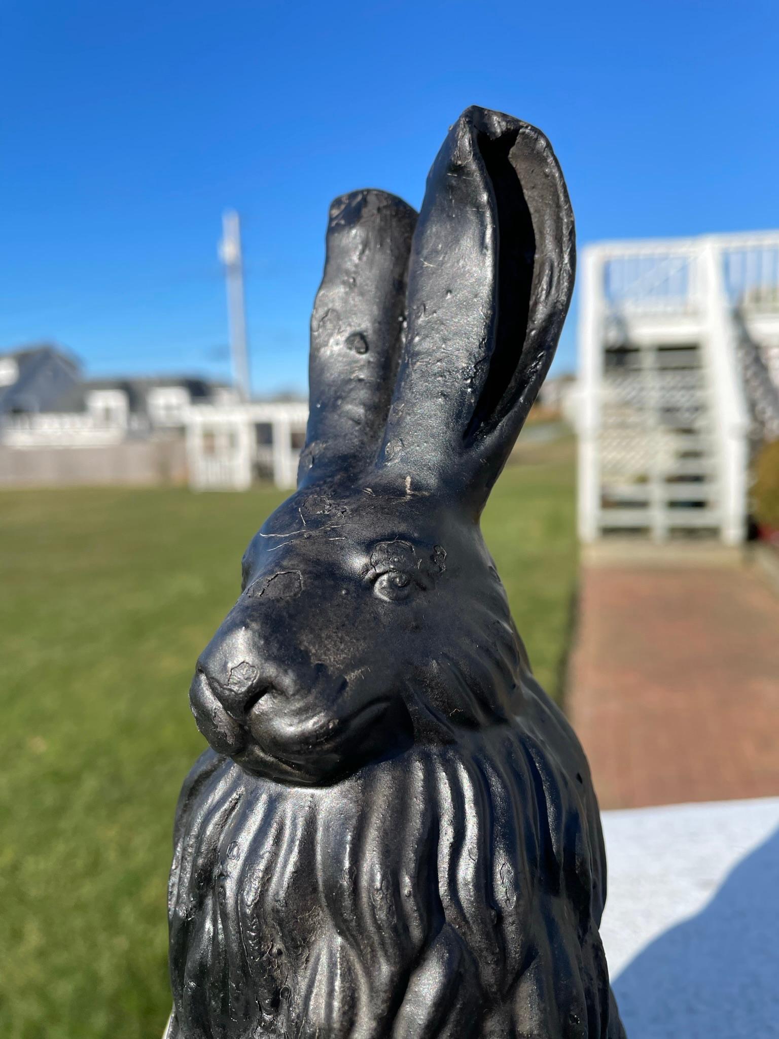 Old Garden Year Of Rabbit Garden Hare with Pricked Ears In Good Condition In South Burlington, VT