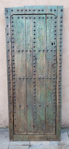 Old Blue Moroccan Wooden Door, 23MD35
