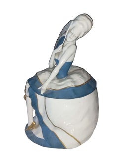 Old Box of a Figural Woman