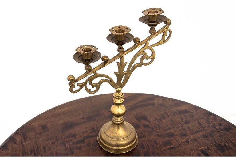 Old Brass Candlestick For Sale at 1stDibs