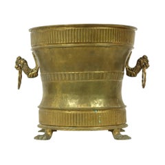Old Brass Flower Pot Jardinière Art Nouveau Style Mécap Belgium