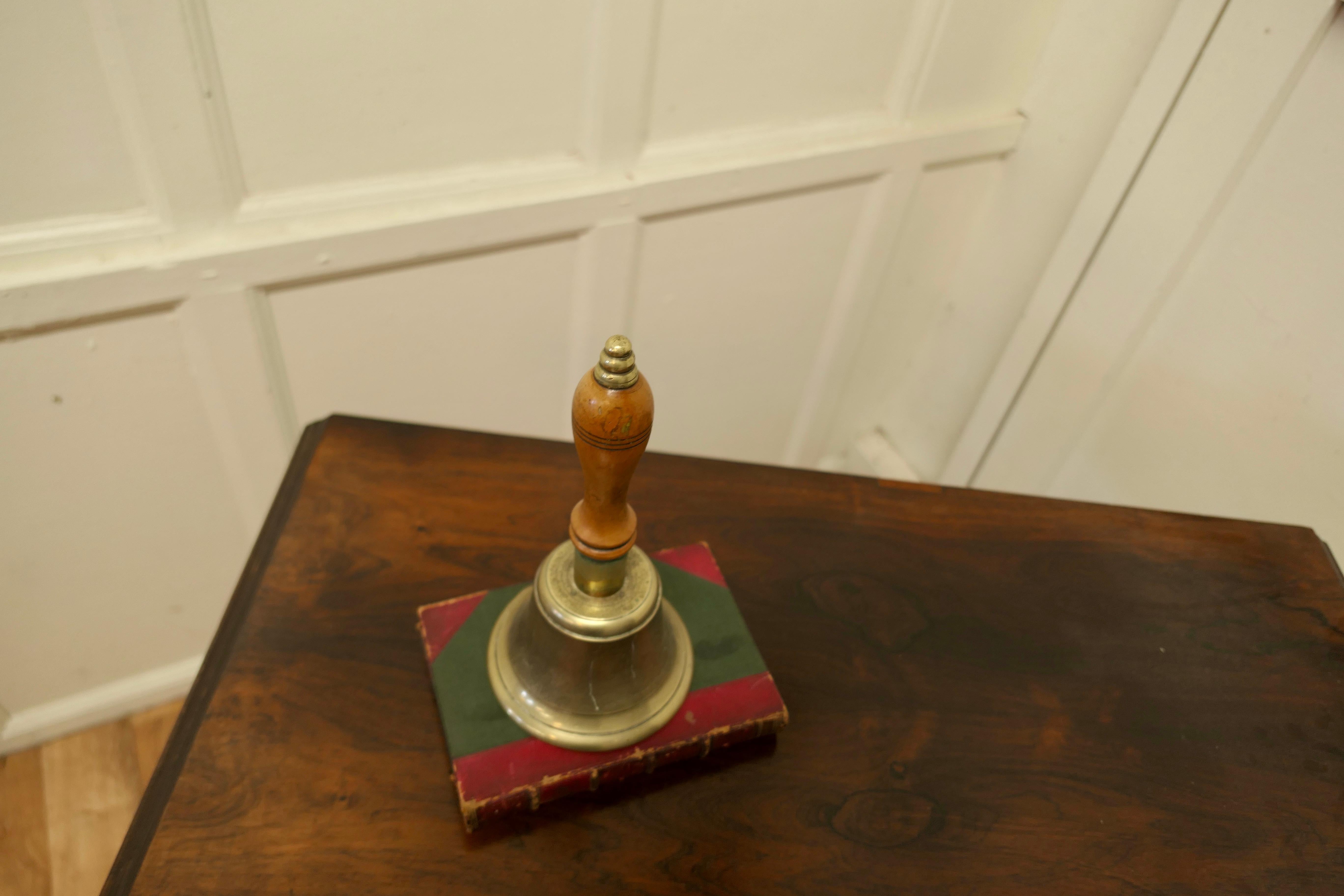 old brass school bell