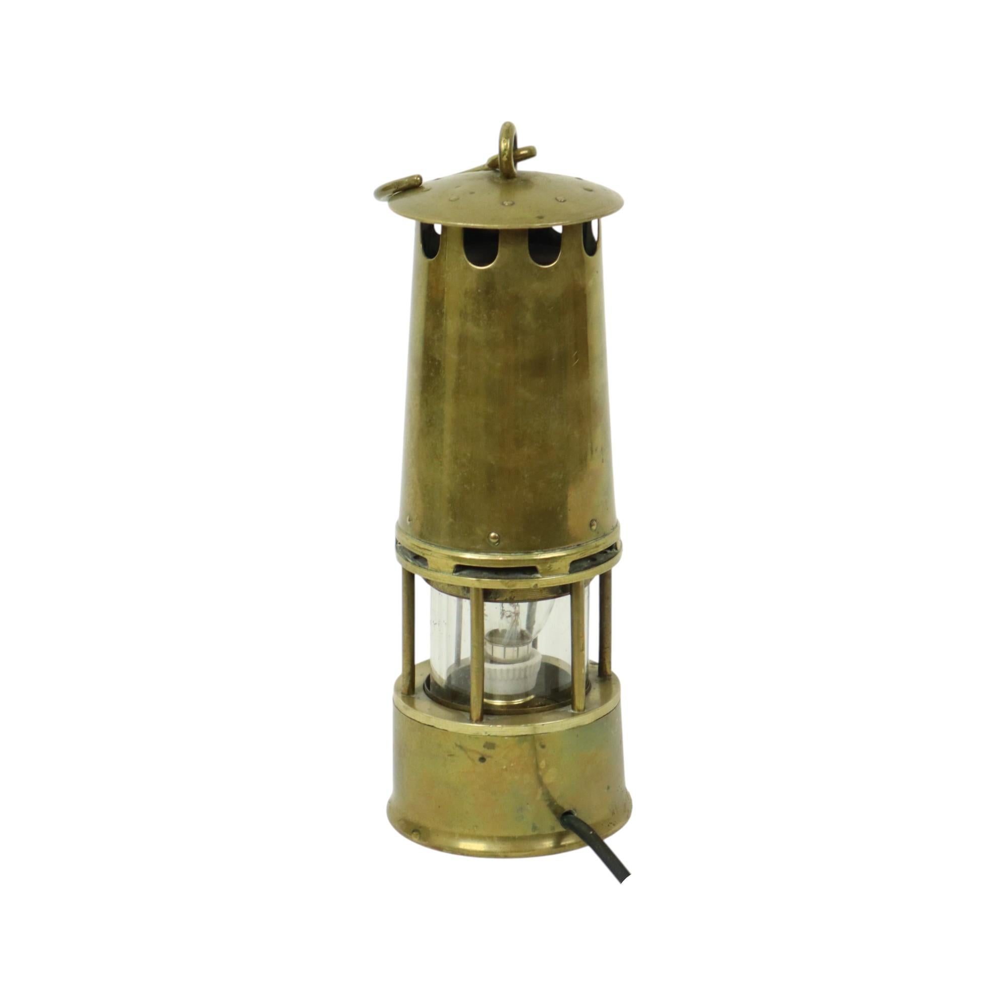 Alte Messing Bergmann Lampe Erinnerungsstücke Mine 26cm im Angebot 4
