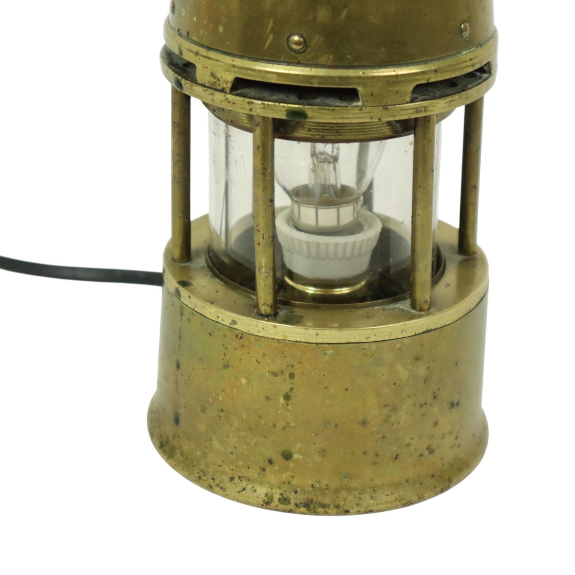 Alte Messing Bergmann Lampe Erinnerungsstücke Mine 26cm im Angebot 1