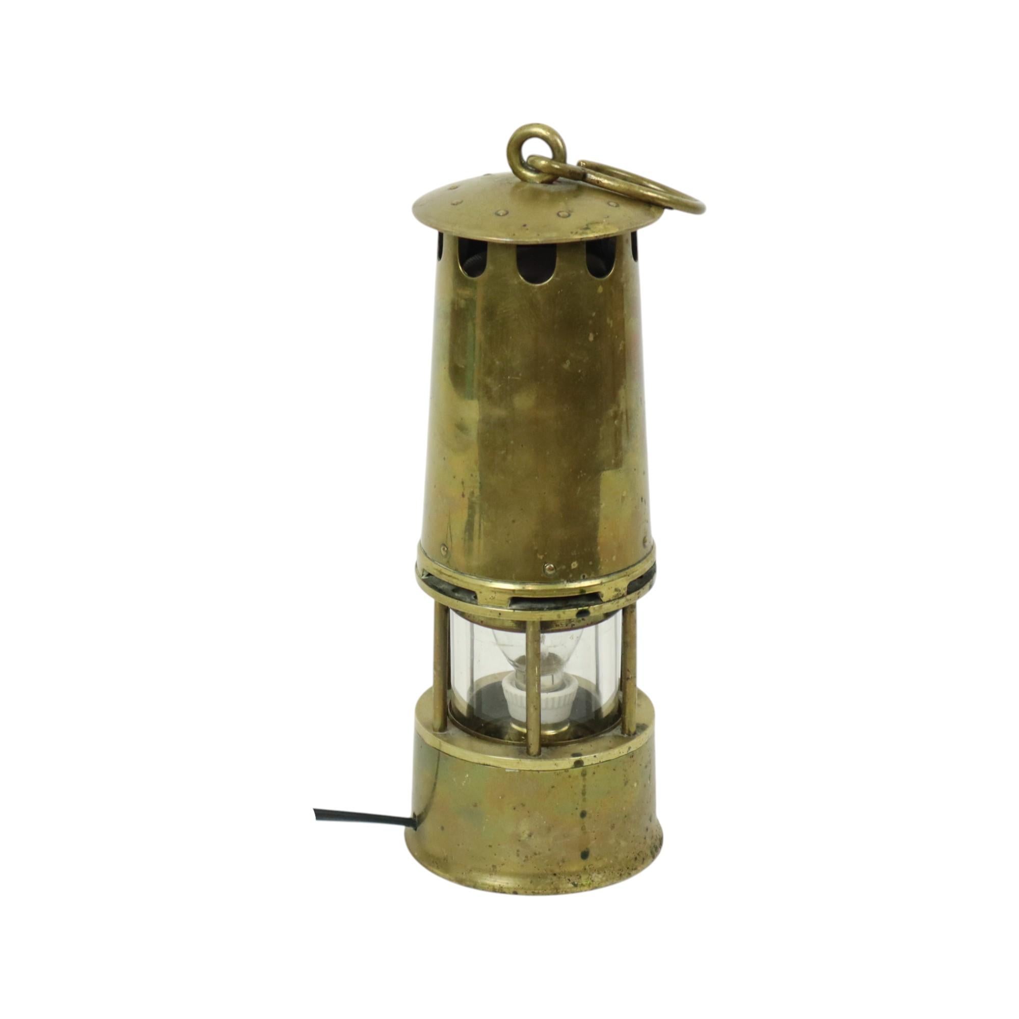 Alte Messing Bergmann Lampe Erinnerungsstücke Mine 26cm im Angebot 3