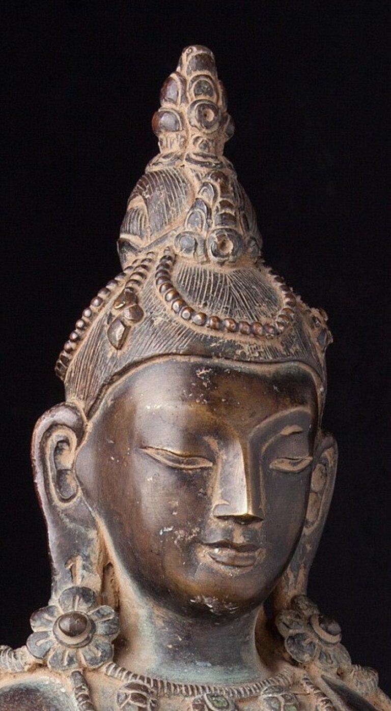 Old bronze Aparmita Buddha statue from Nepal  Original Buddhas For Sale 4