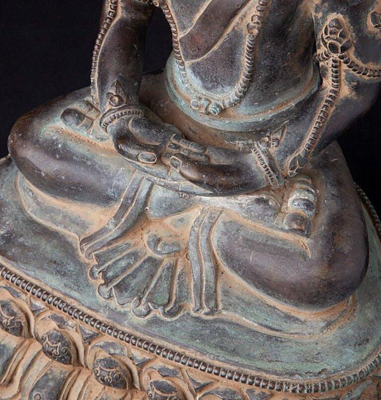 Old bronze Aparmita Buddha statue from Nepal  Original Buddhas For Sale 8