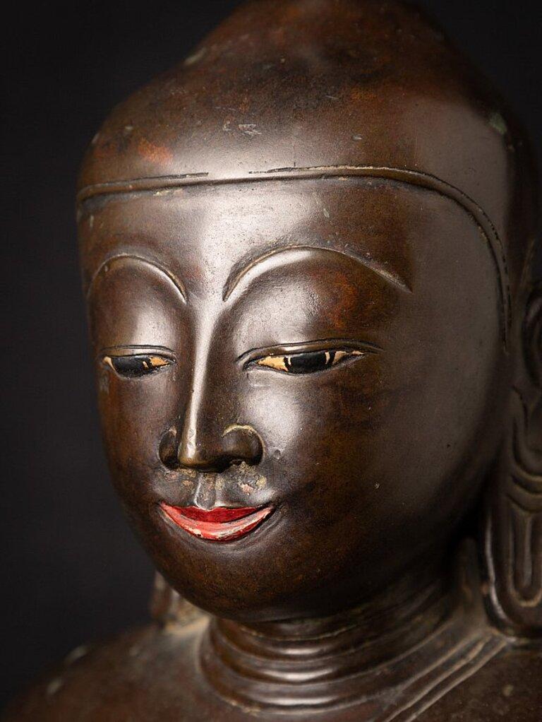 Old Bronze Burmese Buddha Statue from Burma For Sale 6