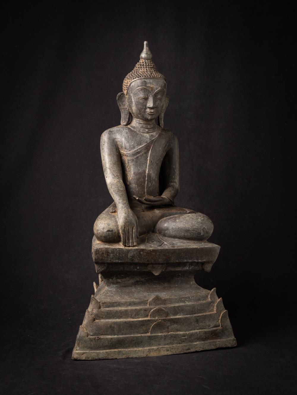 statue de Bouddha birman de Birmanie en bronze ancien en vente 5