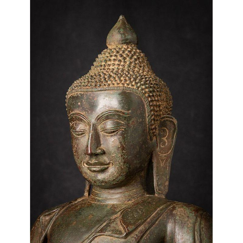 Old Bronze Burmese Buddha Statue from Burma For Sale 8