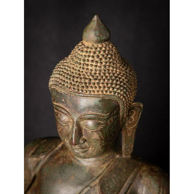Old Bronze Burmese Buddha Statue from Burma For Sale 10