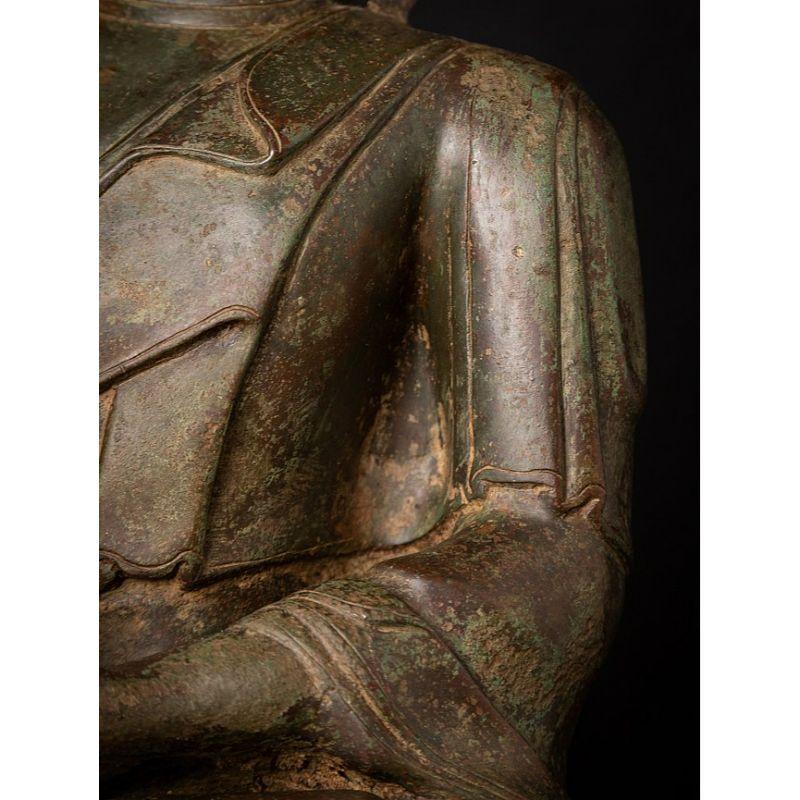 Old Bronze Burmese Buddha Statue from Burma For Sale 13
