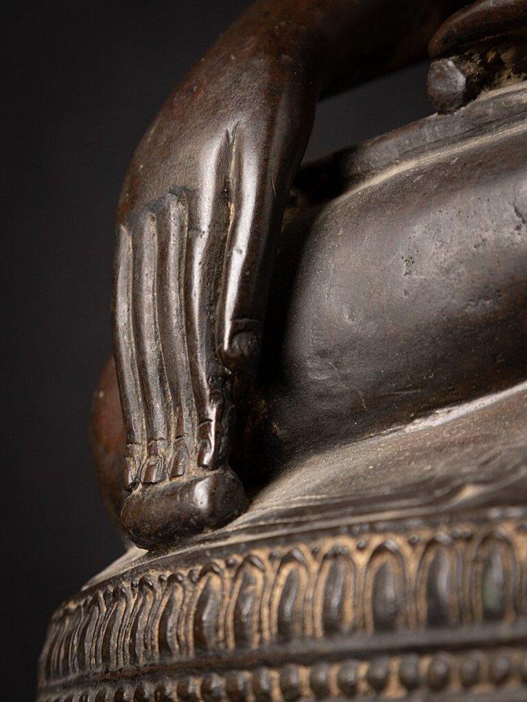 Old Bronze Burmese Buddha Statue from Burma For Sale 15