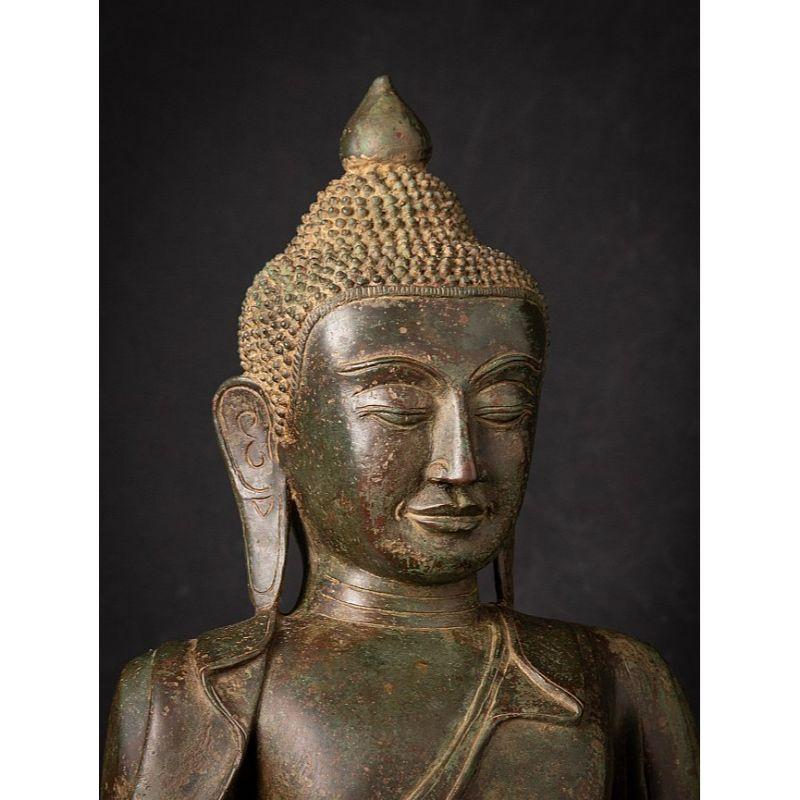 Old Bronze Burmese Buddha Statue from Burma For Sale 4