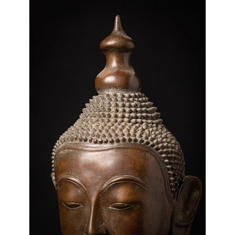 Old Bronze Burmese Buddha Statue from Burma For Sale 4