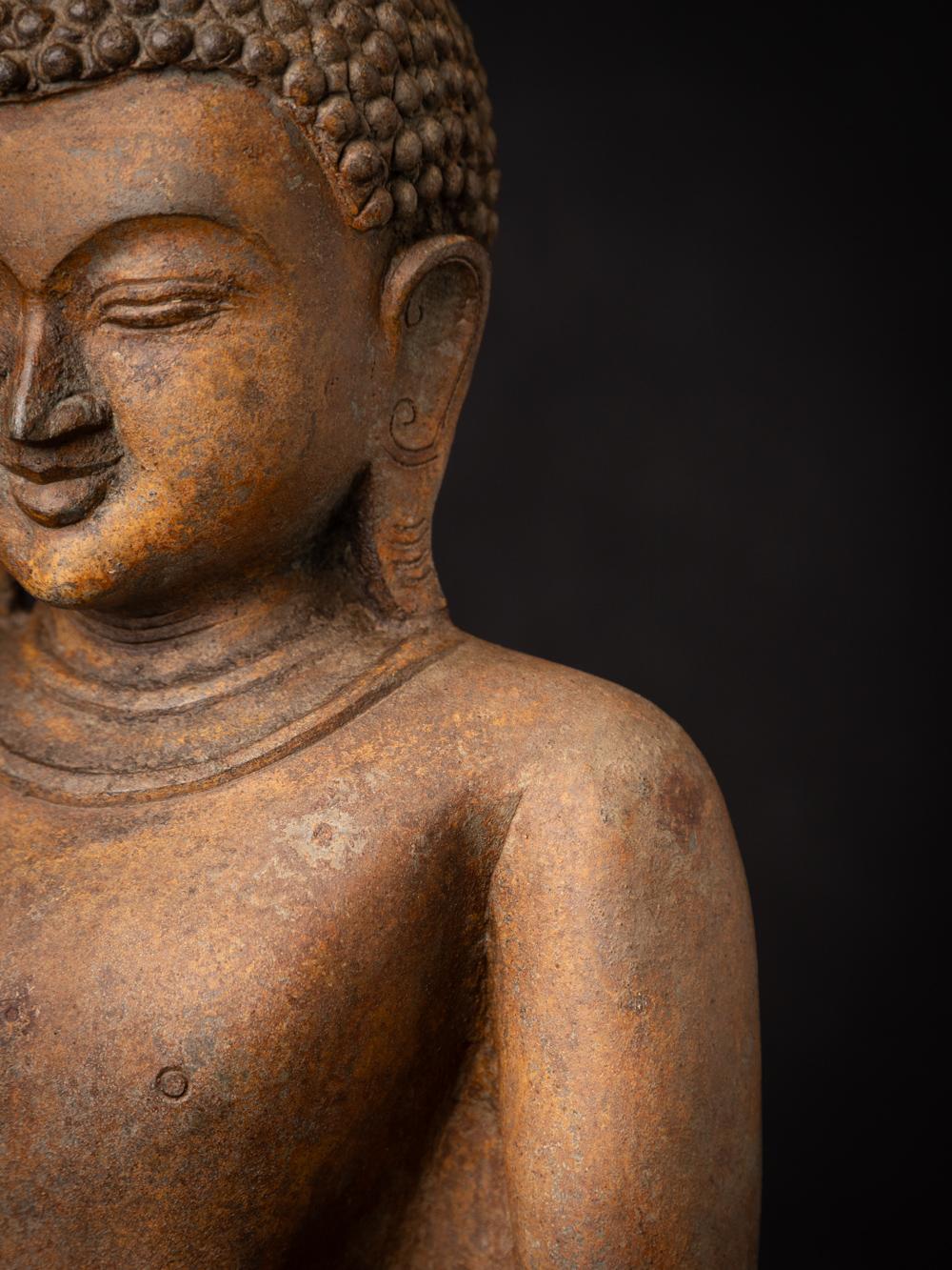 Alte burmesische Buddha-Statue aus Bronze aus Burma – Originalbuddhas im Angebot 7