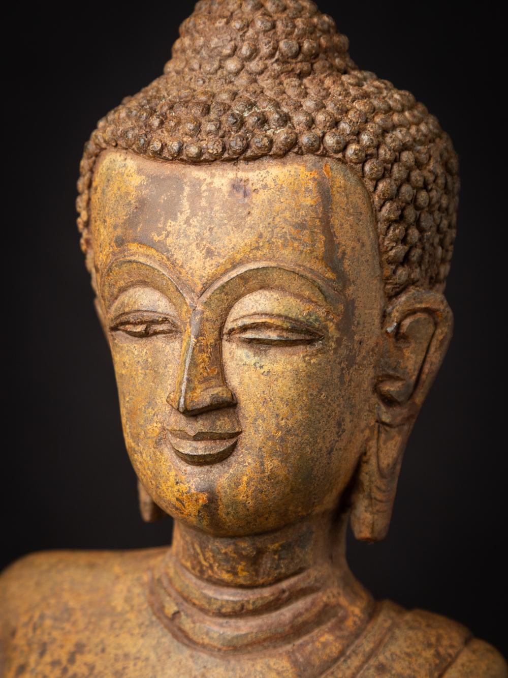 Alte burmesische Buddha-Statue aus Bronze aus Burma – Originalbuddhas im Angebot 7
