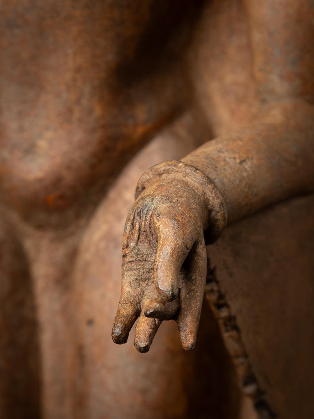 Alte burmesische Buddha-Statue aus Bronze aus Burma – Originalbuddhas im Angebot 8