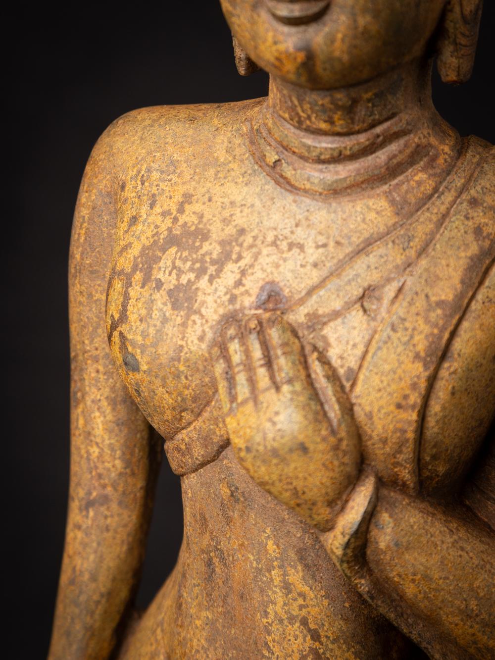 Old bronze Burmese Buddha statue from Burma - Originalbuddhas For Sale 8