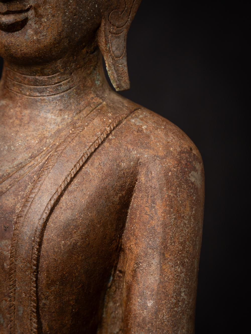 Old bronze Burmese Buddha statue from Burma - Originalbuddhas For Sale 9