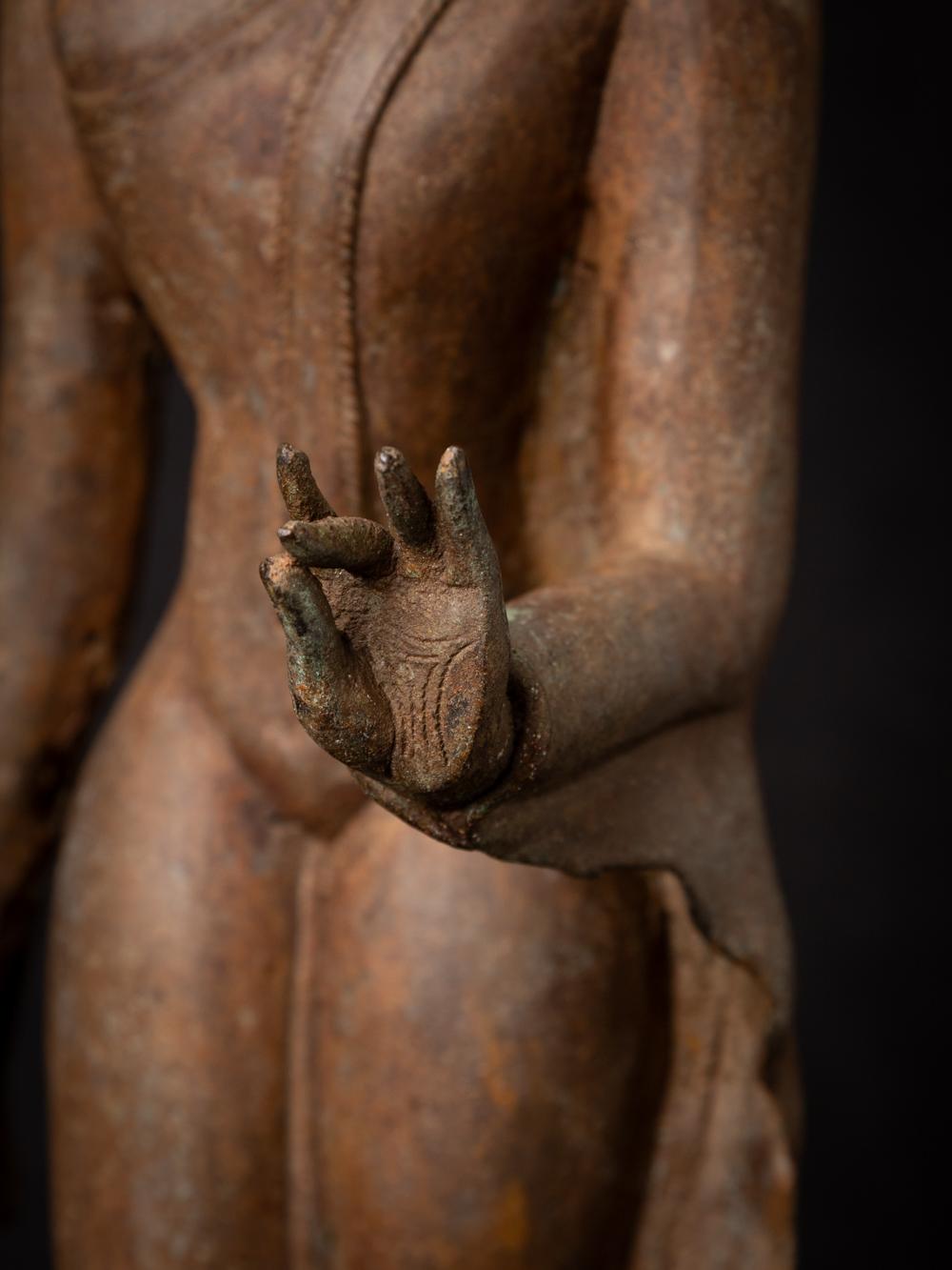 Old bronze Burmese Buddha statue from Burma - Originalbuddhas For Sale 10
