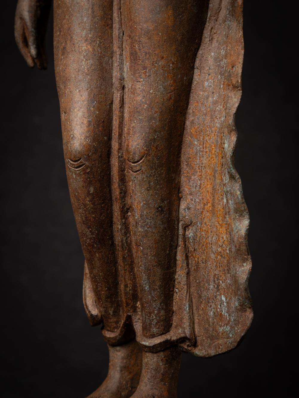 Old bronze Burmese Buddha statue from Burma - Originalbuddhas For Sale 13