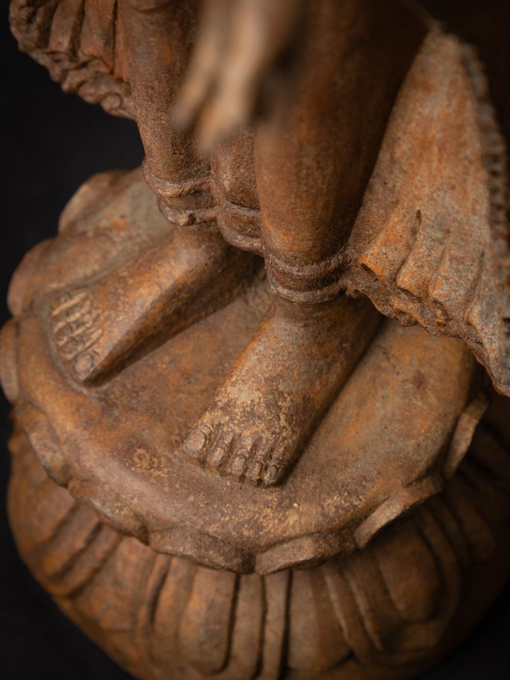 Alte burmesische Buddha-Statue aus Bronze aus Burma – Originalbuddhas im Angebot 14
