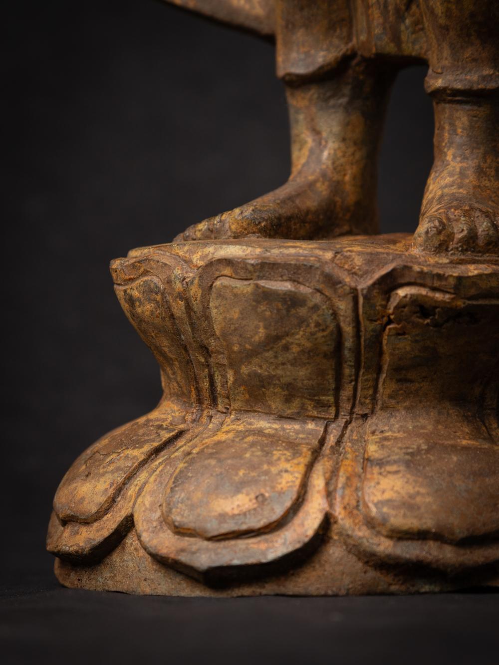 Antica statua di Buddha birmano in bronzo proveniente dalla Birmania - Originalbuddhas in vendita 13
