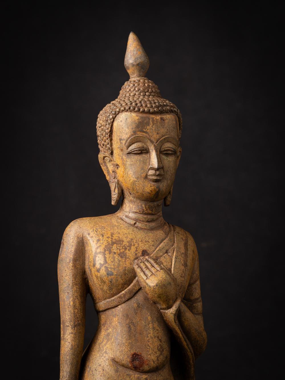 Alte burmesische Buddha-Statue aus Bronze aus Burma – Originalbuddhas im Zustand „Gut“ im Angebot in DEVENTER, NL