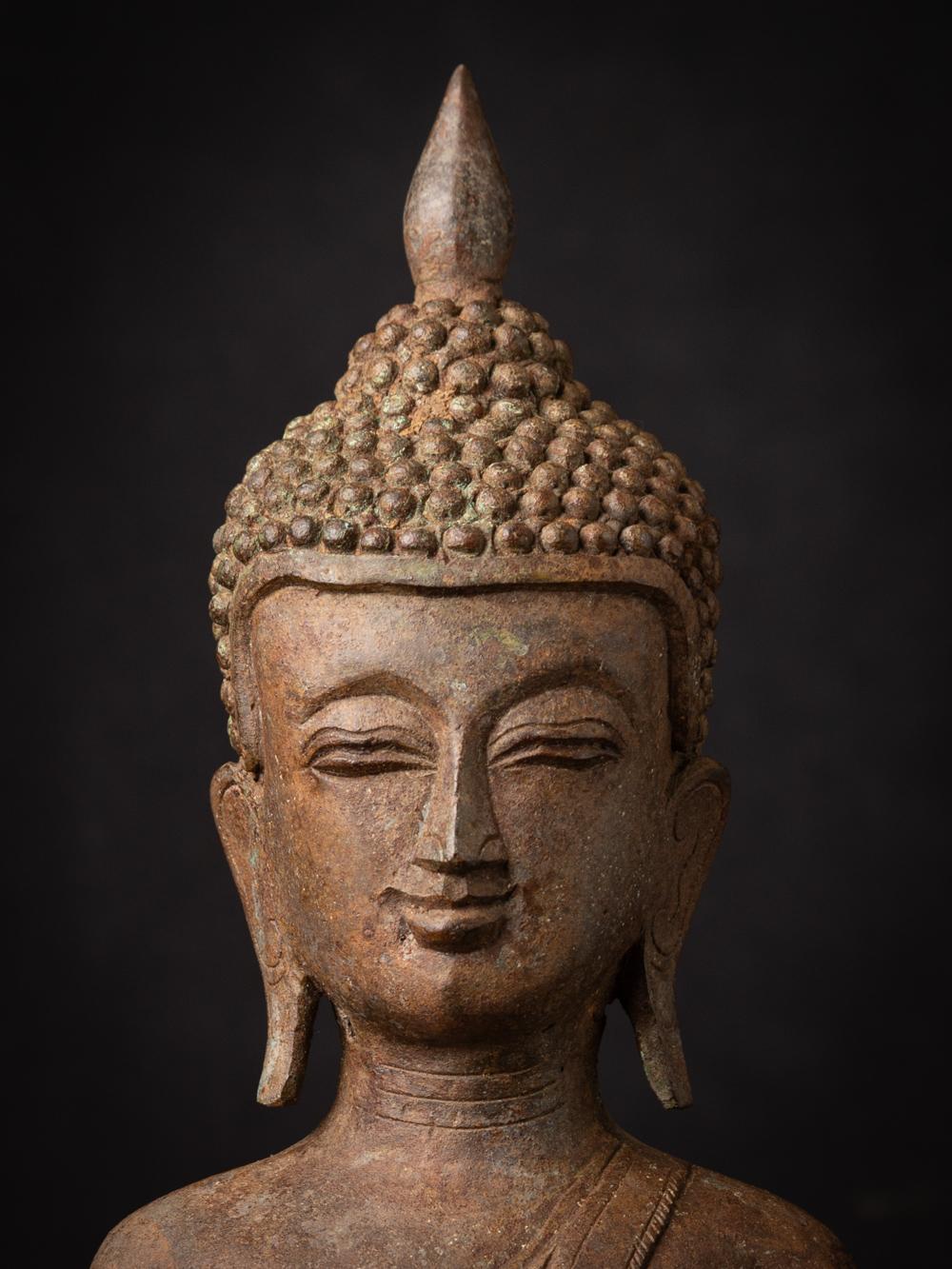 Old bronze Burmese Buddha statue from Burma - Originalbuddhas For Sale 2