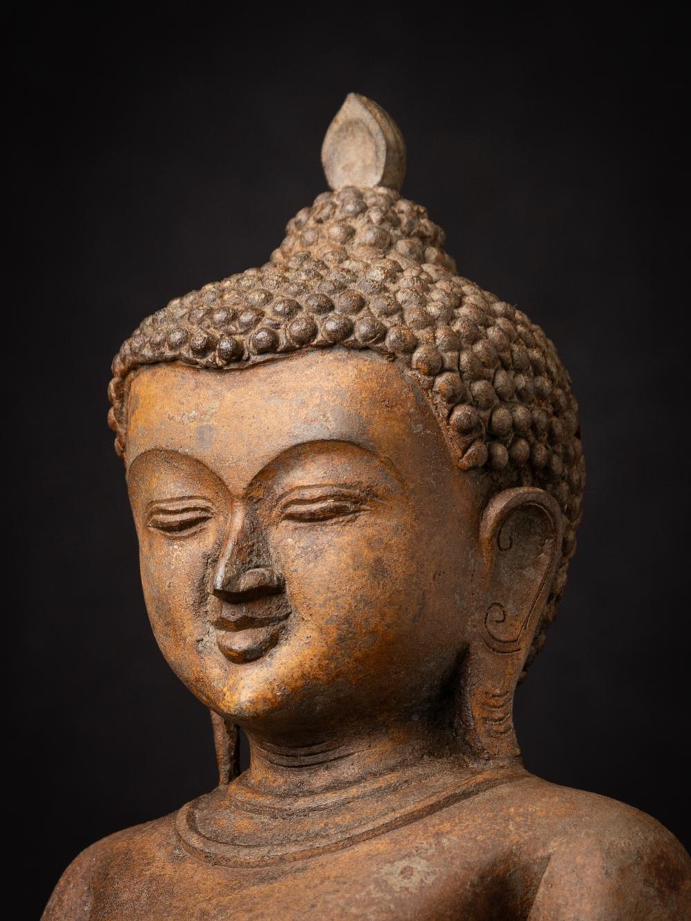 Alte burmesische Buddha-Statue aus Bronze aus Burma – Originalbuddhas im Angebot 2