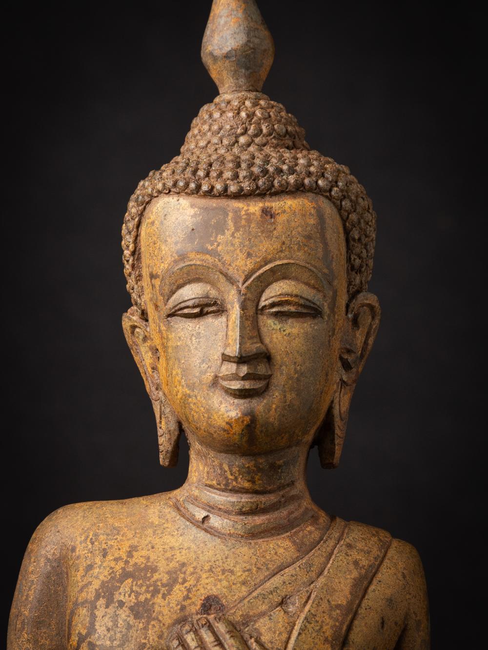 Old bronze Burmese Buddha statue from Burma - Originalbuddhas For Sale 2