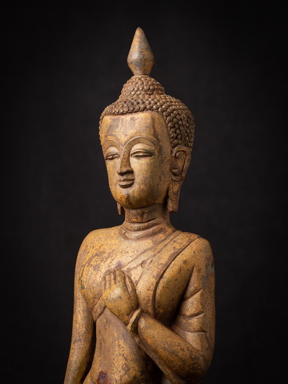 Alte burmesische Buddha-Statue aus Bronze aus Burma – Originalbuddhas im Angebot 3