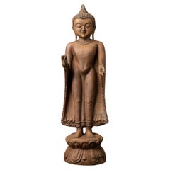 Old bronze Burmese Buddha statue from Burma - Originalbuddhas