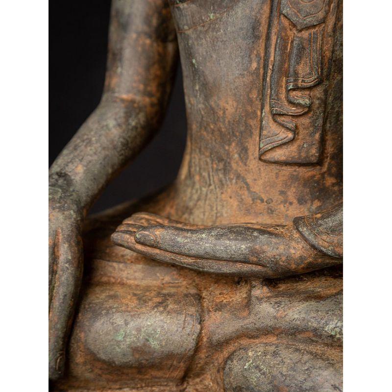 Old Bronze Burmese Shan Buddha from Burma For Sale 14