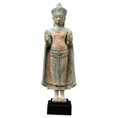 Old bronze Cambodian Khmer Buddha from Cambodia