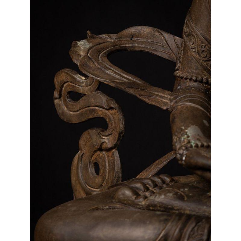 Ancienne statue chinoise de Bodhisattva en bronze de Chine en vente 6