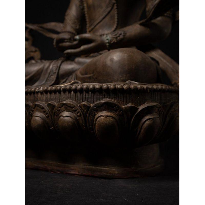 Old Bronze Chinese Bodhisattva Statue from China For Sale 11