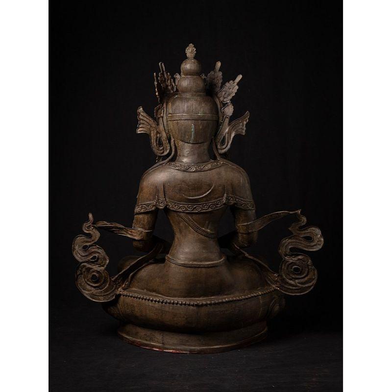 Ancienne statue chinoise de Bodhisattva en bronze de Chine en vente 13
