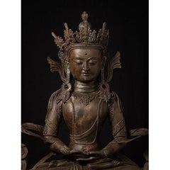 Ancienne statue chinoise de Bodhisattva en bronze de Chine