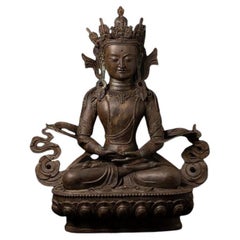 Old Bronze Chinese Bodhisattva Statue from China