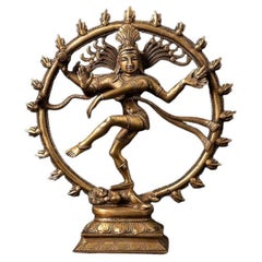 Retro Old Bronze Indian Shiva Nataraja from India