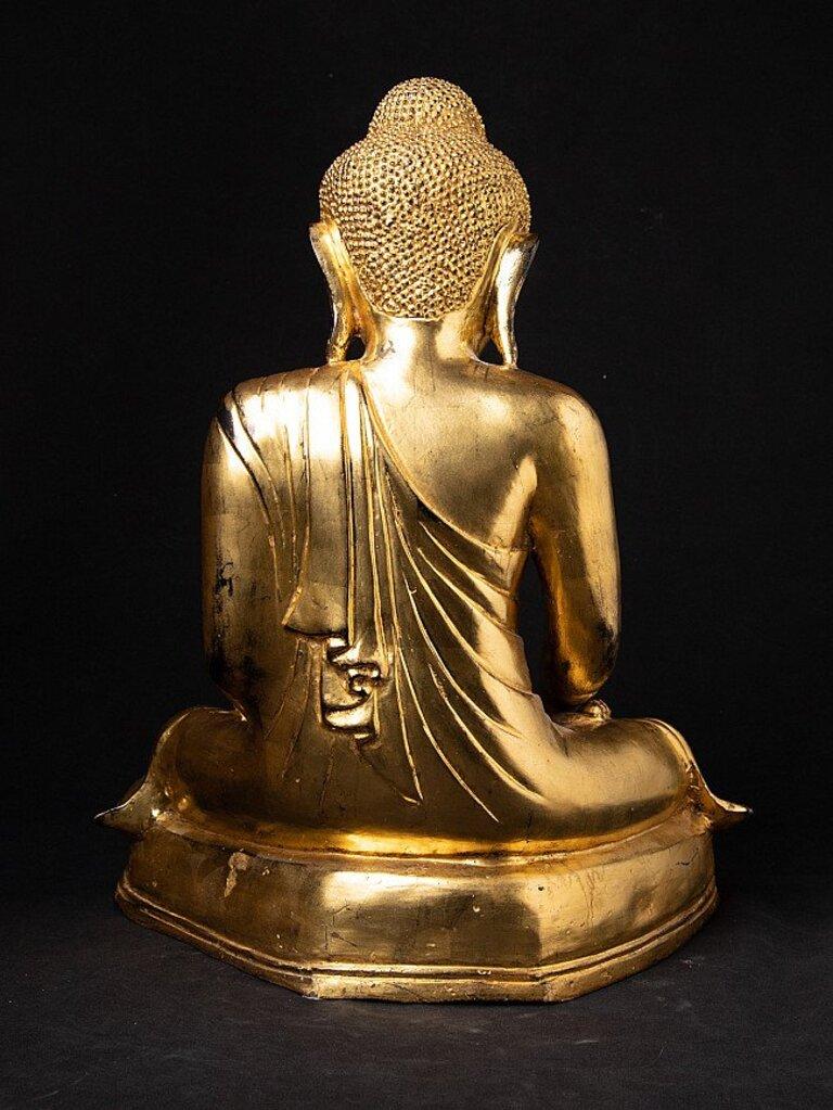 Ancienne statue de Bouddha Mandalay en bronze de Birmanie en vente 12