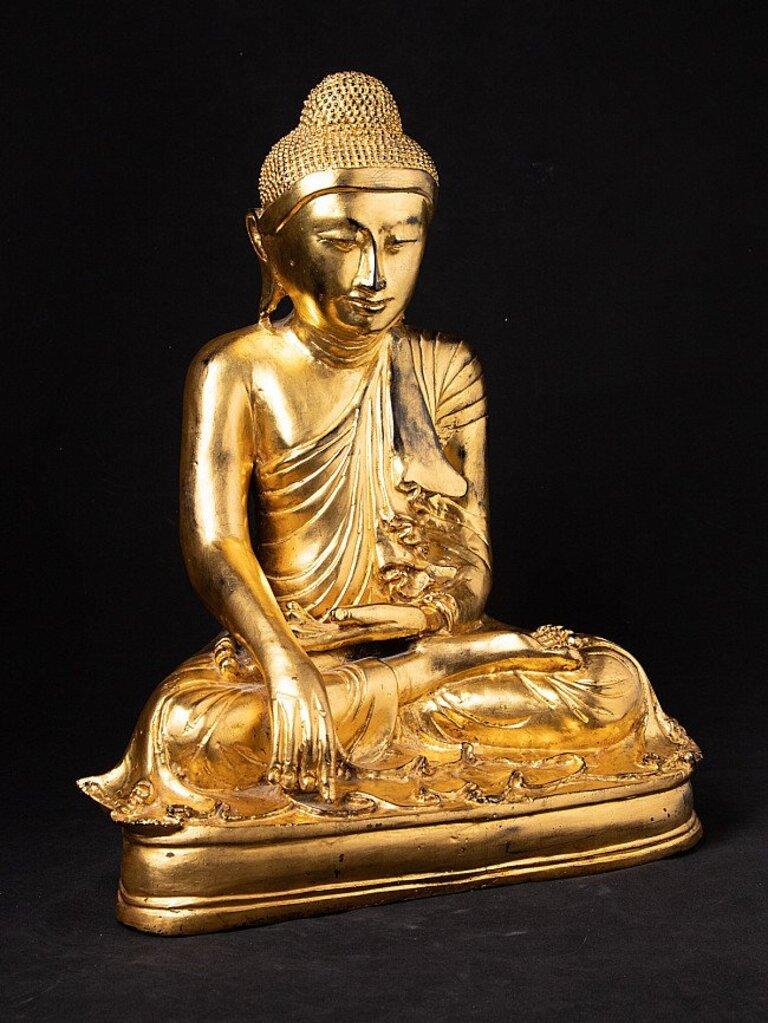 Old Bronze Mandalay Buddha Statue from Burma For Sale 14