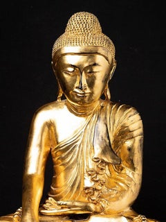 Old Bronze Mandalay Buddha Statue from Burma