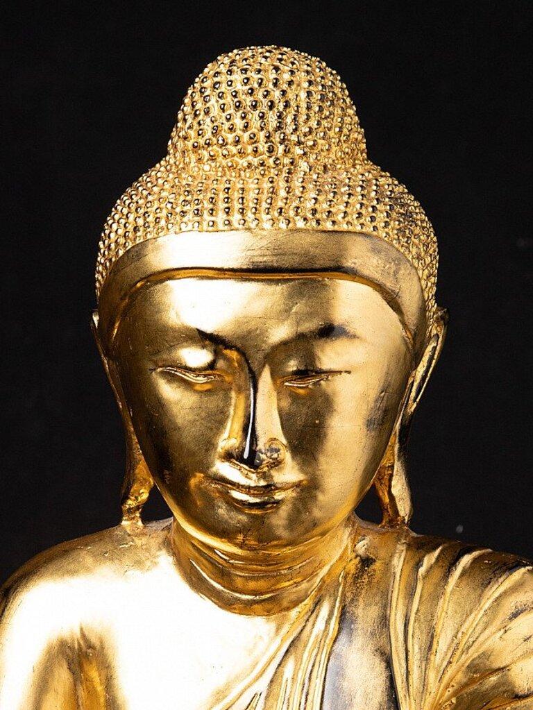 Ancienne statue de Bouddha Mandalay en bronze de Birmanie Bon état - En vente à DEVENTER, NL
