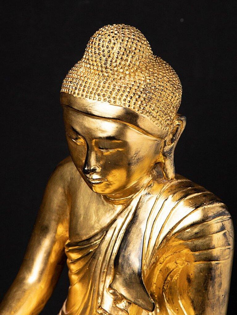 Ancienne statue de Bouddha Mandalay en bronze de Birmanie en vente 3