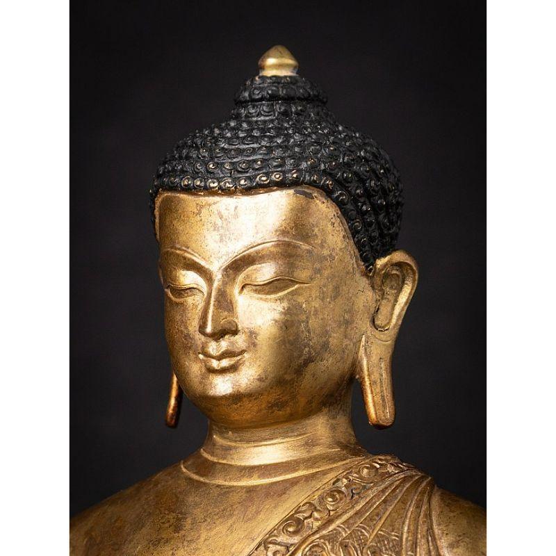 Old Bronze Nepali Buddha from Nepal For Sale 7