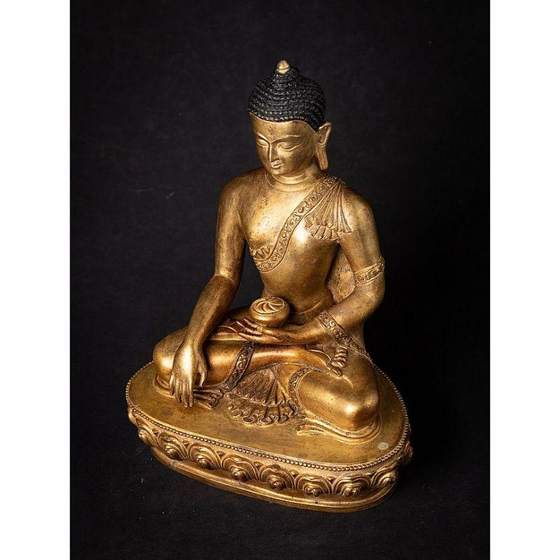 Old Bronze Nepali Buddha from Nepal For Sale 8